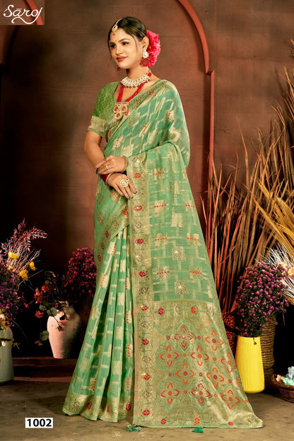 Almond Linen Saroski Vol 4 Saroj Linen Cotton Sarees Wholesaler India