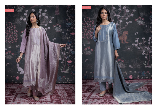 Alnoor Naariti Silk Pant Style Suits Wholesaler