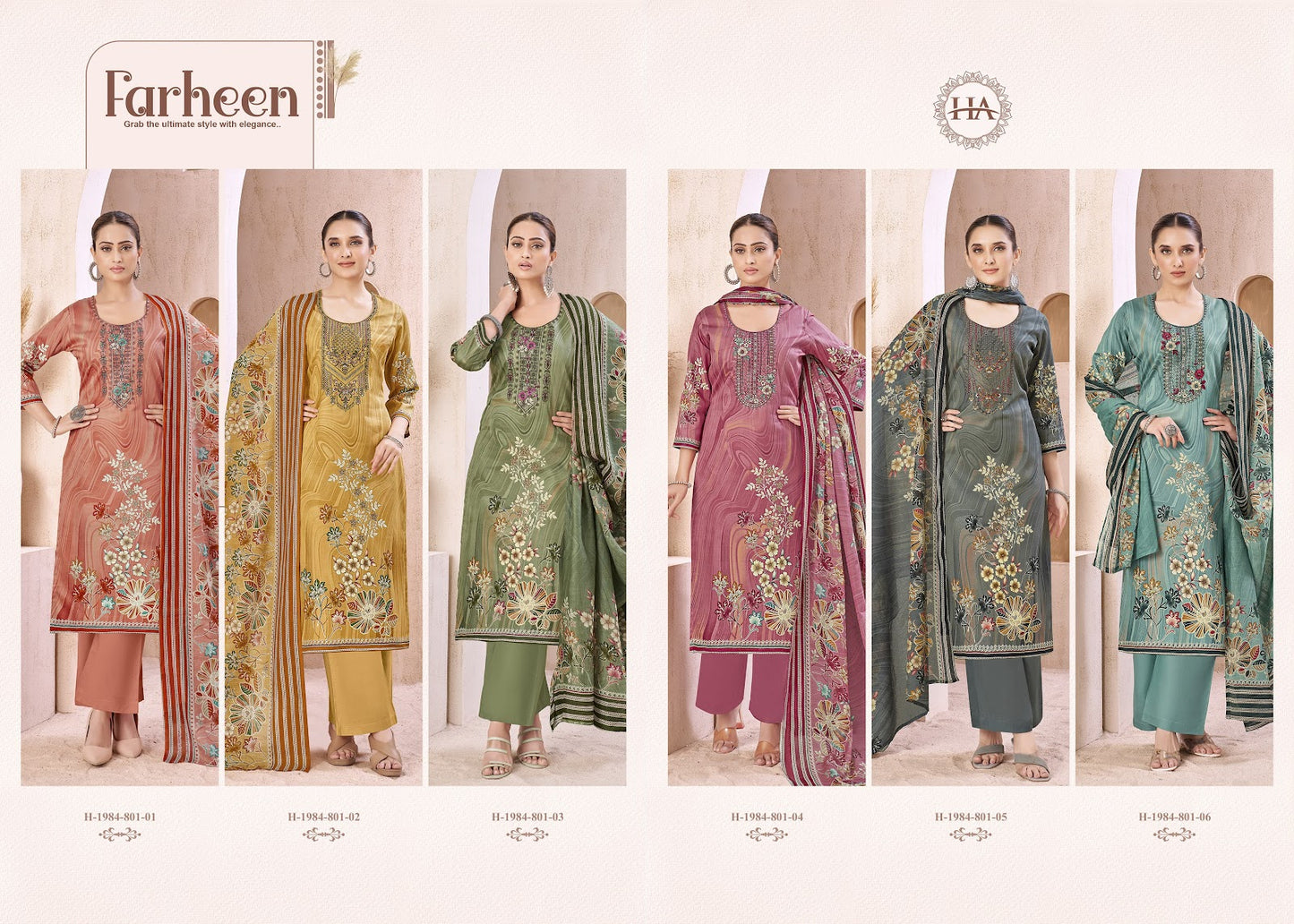 Alok Farheen Harshit Fashion Pure Zam Karachi Salwar Suits Wholesaler Ahmedabad