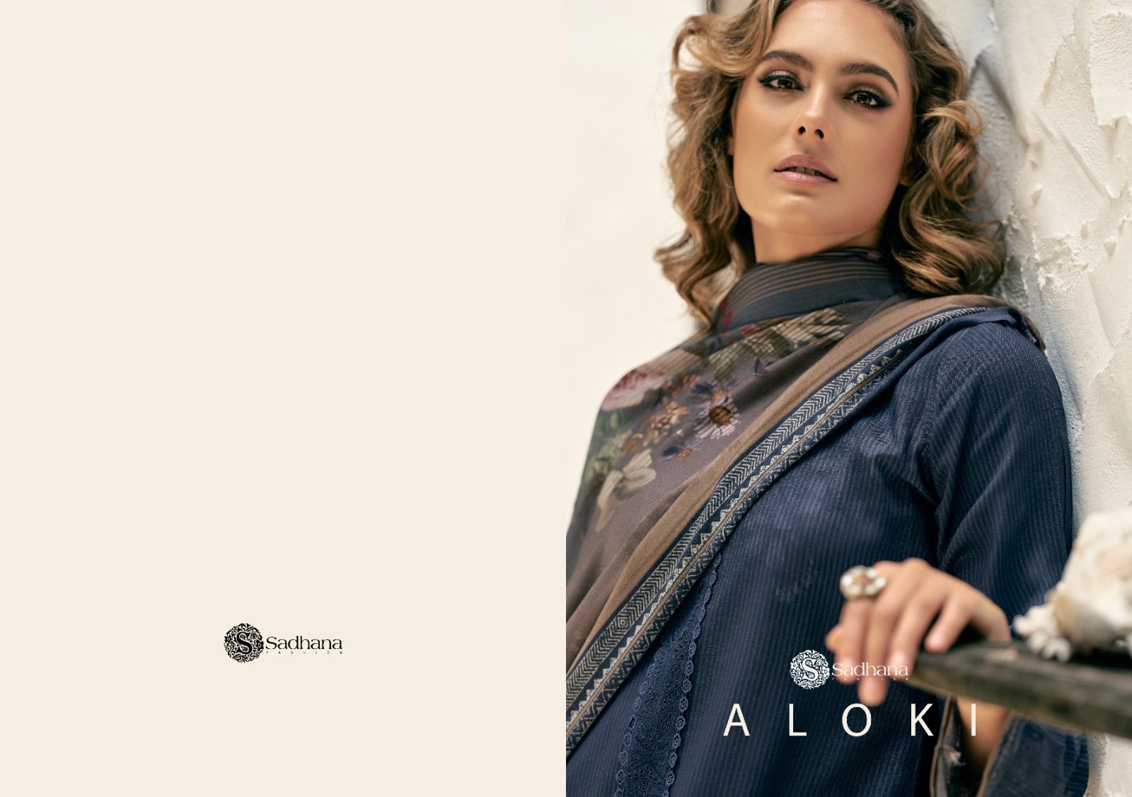 Aloki Sadhana Viscose Pashmina Suits Exporter Gujarat