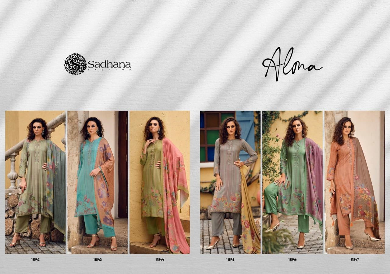 Alona Sadhana Pashmina Suits Manufacturer Gujarat