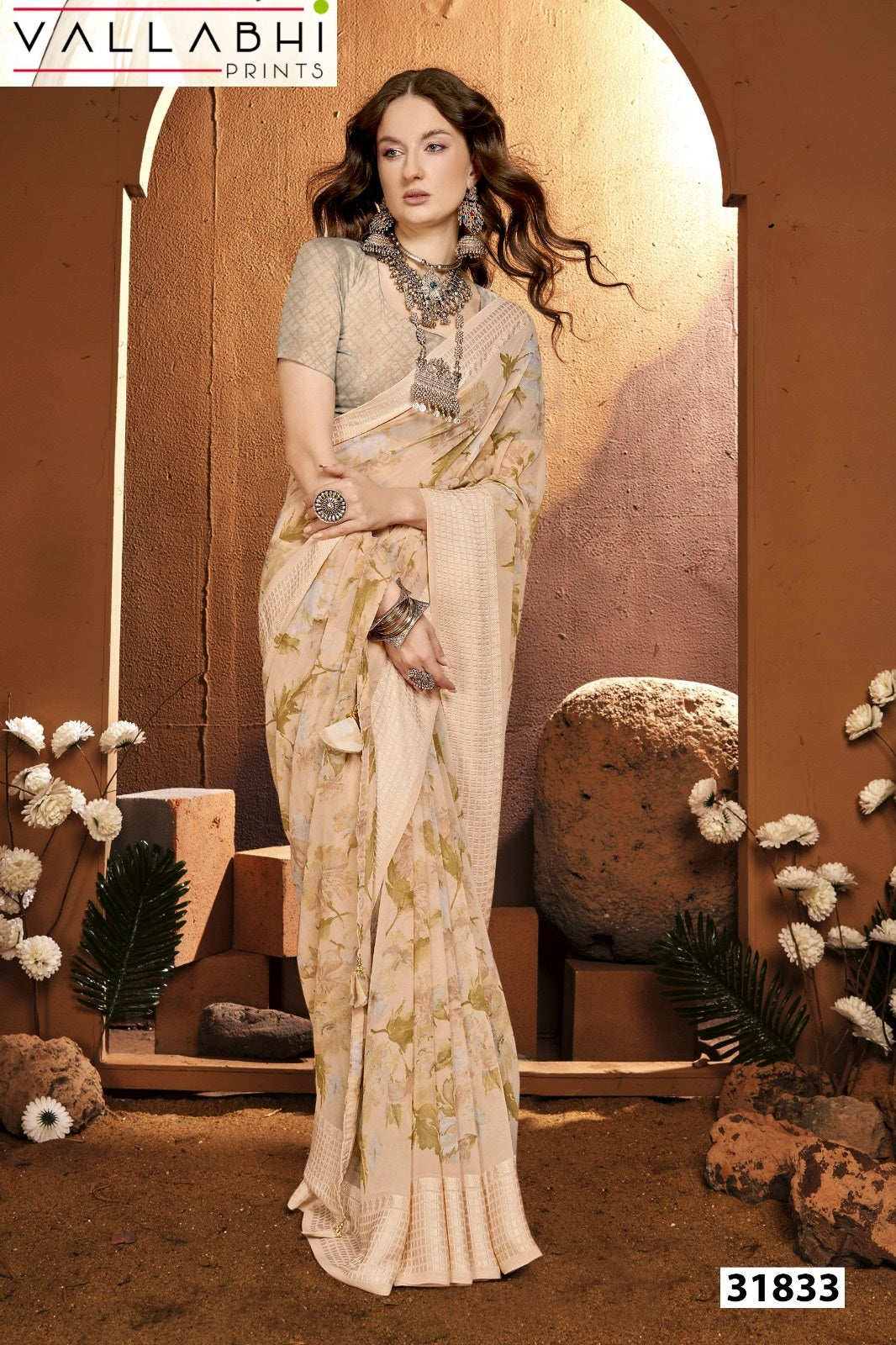 Alopa Vol 2 Vallabhi Prints Georgette Sarees Exporter India