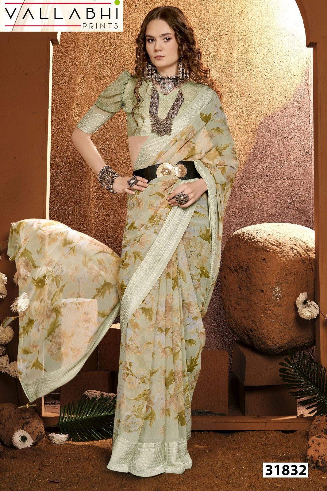 Alopa Vol 2 Vallabhi Prints Georgette Sarees Exporter India