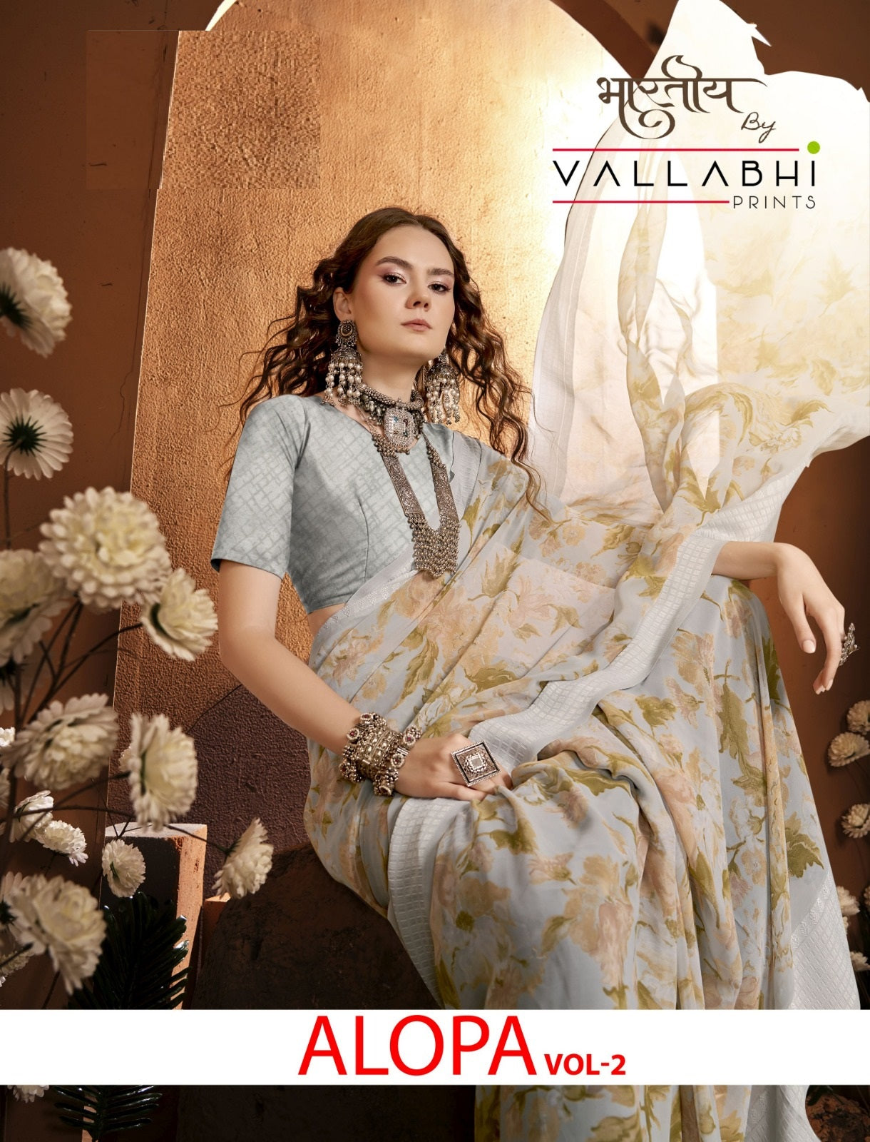 Alopa Vol 2 Vallabhi Prints Georgette Sarees Exporter India