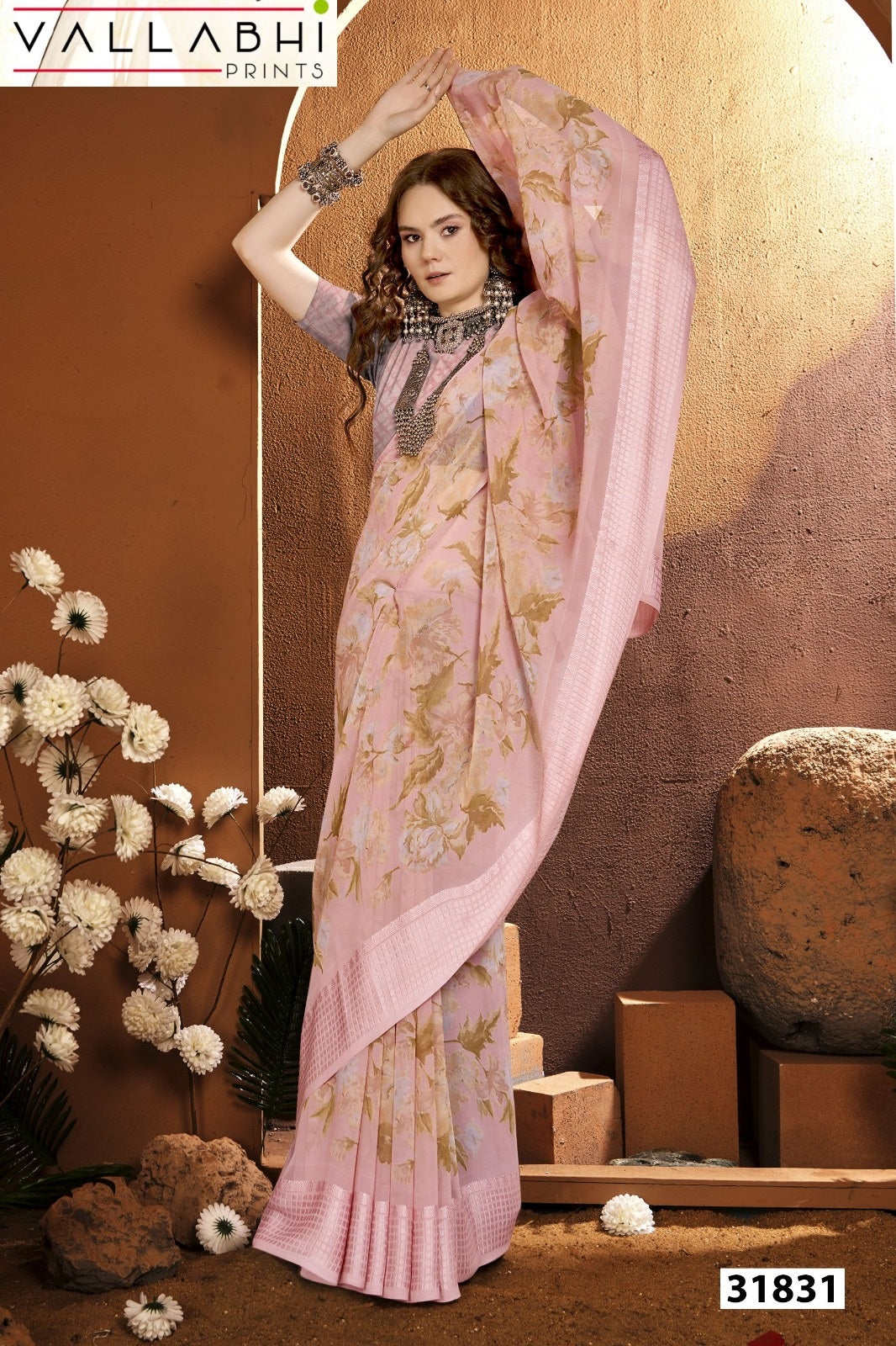 Alopa Vol 2 Vallabhi Prints Georgette Sarees Exporter India