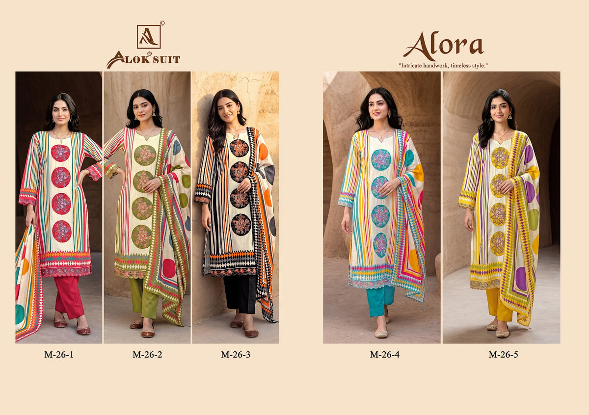 Alora Alok Viscose Maslin Karachi Salwar Suits Manufacturer Ahmedabad