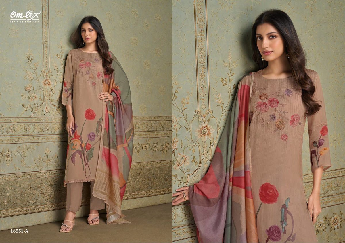 Alora Omtex Organza Pant Style Suits Wholesaler Ahmedabad