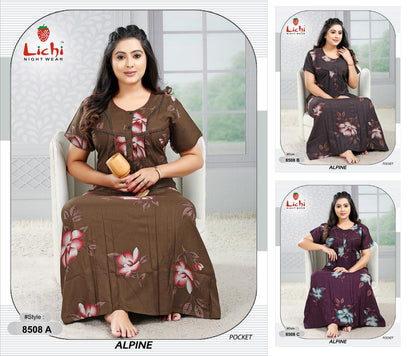 Alpine 010626 Lichi Night Gowns Supplier India