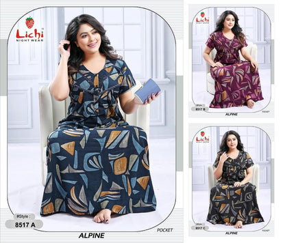 Alpine 010626 Lichi Night Gowns Supplier India
