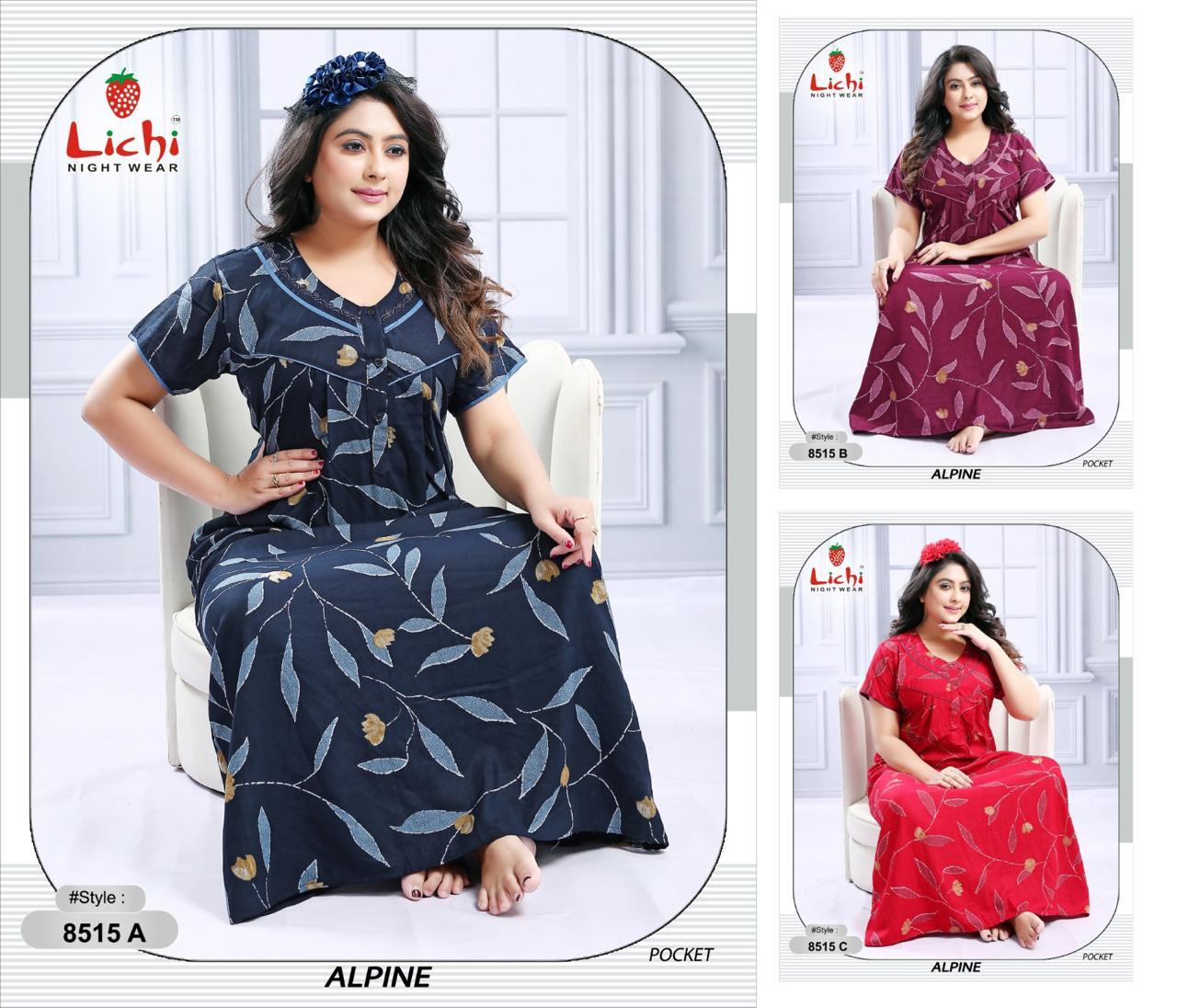 Alpine 010626 Lichi Night Gowns Supplier India