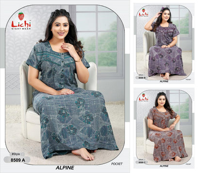Alpine 010626 Lichi Night Gowns Supplier India