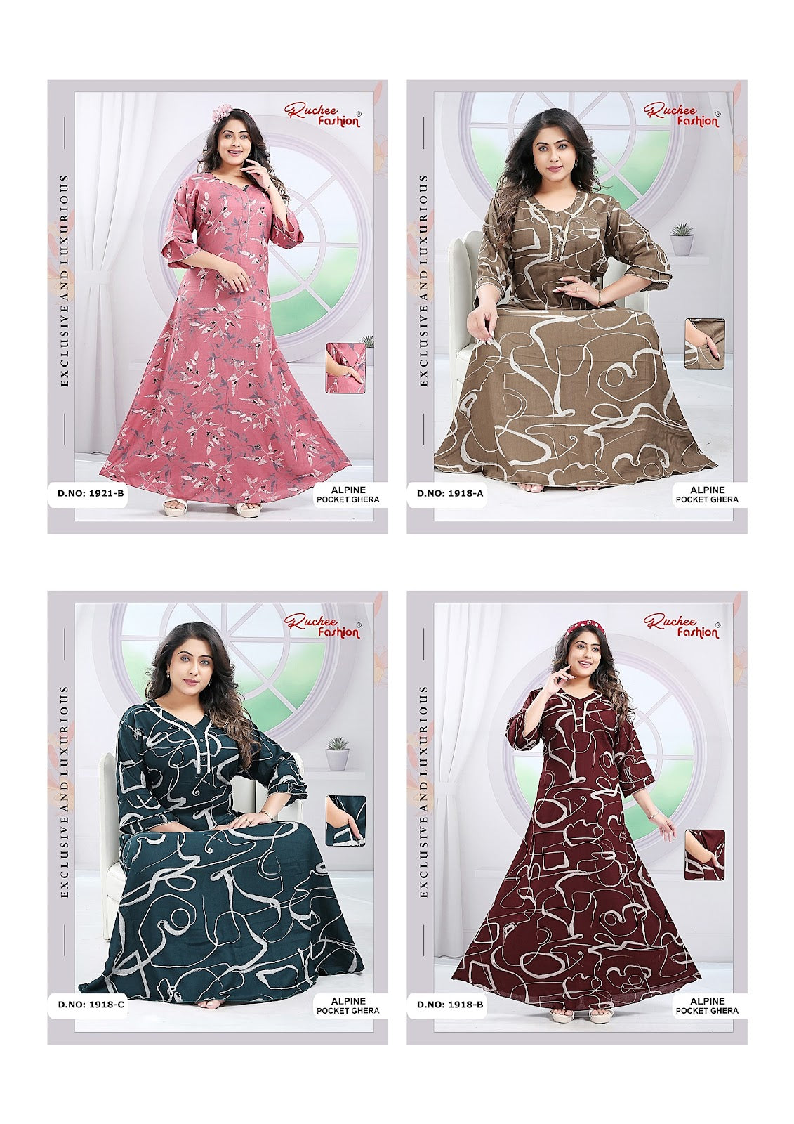 Alpine 011125 Ruchee Fashion Alpine Night Gowns Wholesaler Ahmedabad