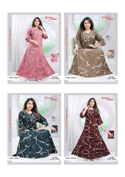 Alpine 011125 Ruchee Fashion Alpine Night Gowns Wholesaler Ahmedabad