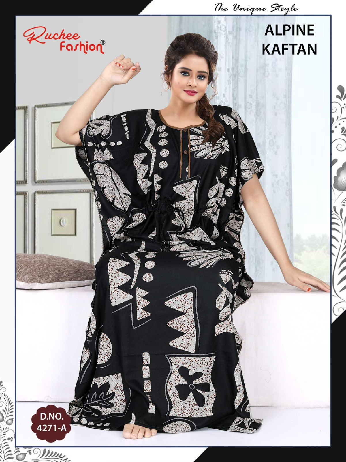 Alpine 020326 Ruchee Fashion Kaftan Nighty Manufacturer India