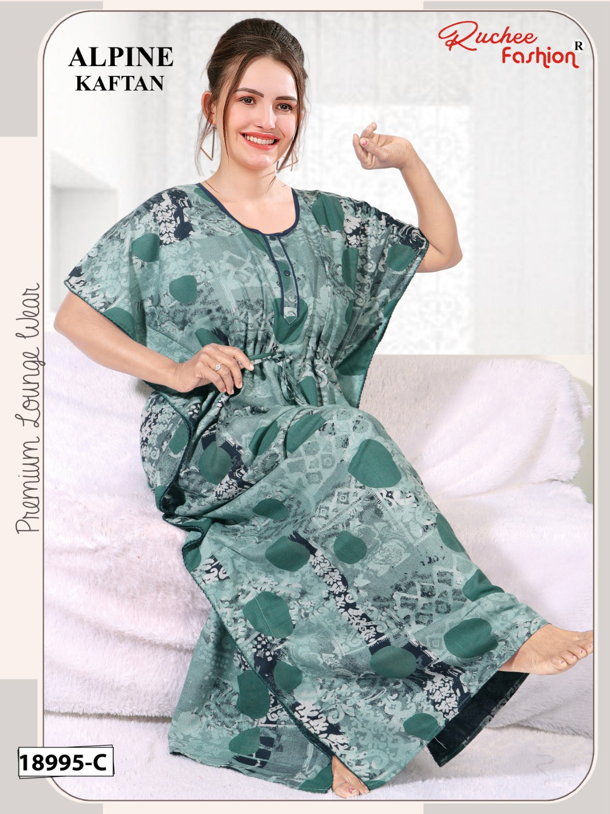 Alpine 020326 Ruchee Fashion Kaftan Nighty Manufacturer India