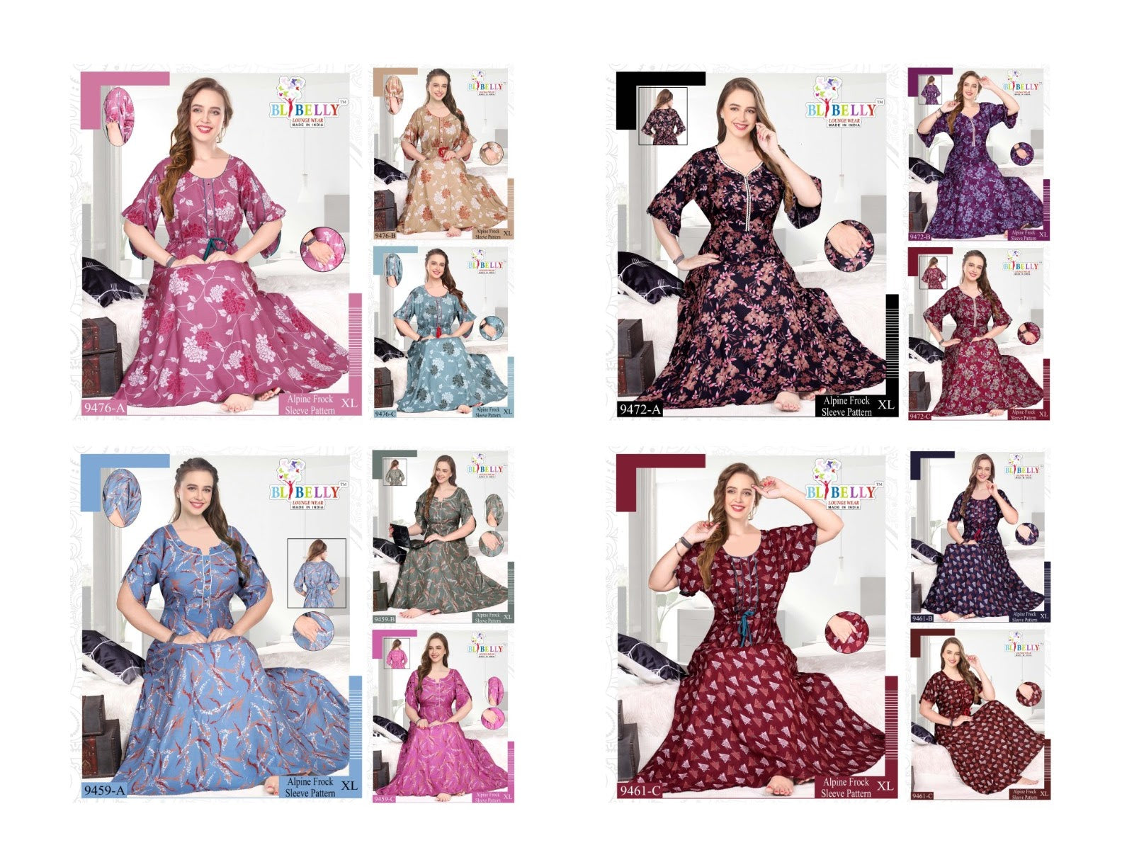 Alpine 051125 Belly Night Gowns Manufacturer Gujarat