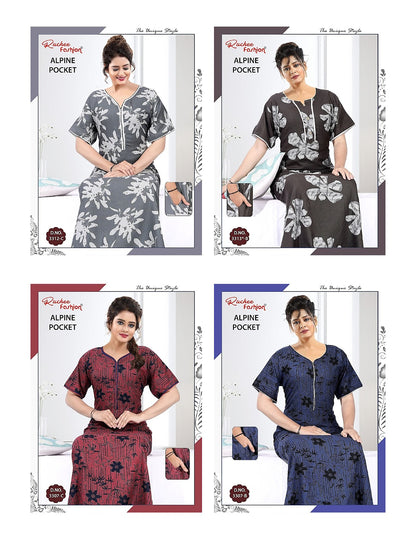 Alpine 060725 Ruchee Fashion Night Gowns Manufacturer Gujarat