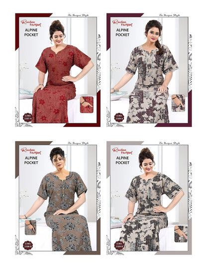 Alpine 060725 Ruchee Fashion Night Gowns Manufacturer Gujarat