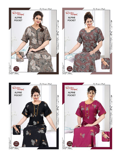 Alpine 060725 Ruchee Fashion Night Gowns Manufacturer Gujarat