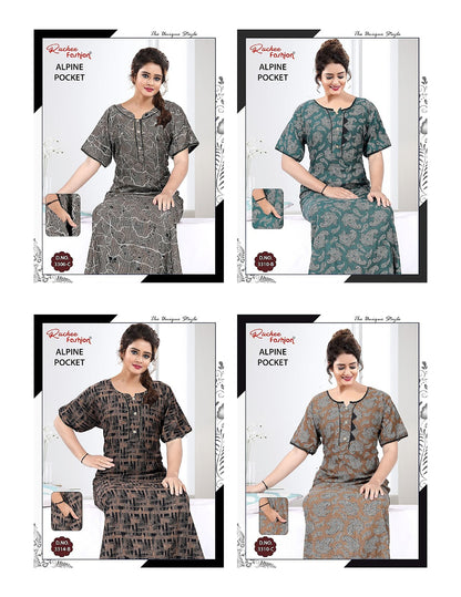 Alpine 060725 Ruchee Fashion Night Gowns Manufacturer Gujarat