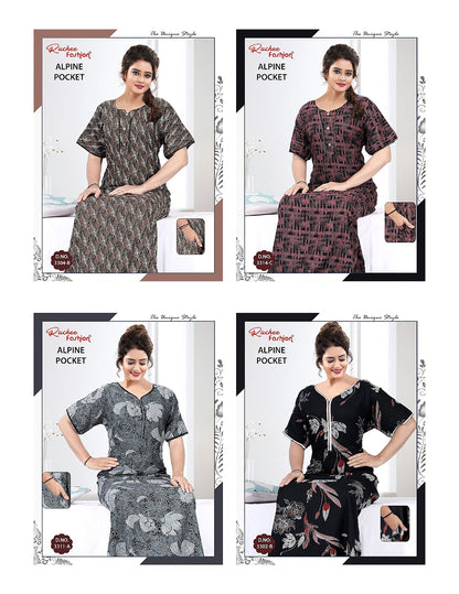 Alpine 060725 Ruchee Fashion Night Gowns Manufacturer Gujarat