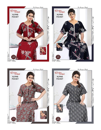 Alpine 060725 Ruchee Fashion Night Gowns Manufacturer Gujarat