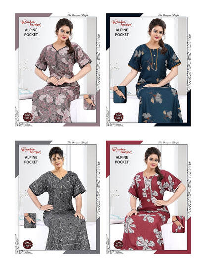 Alpine 060725 Ruchee Fashion Night Gowns Manufacturer Gujarat