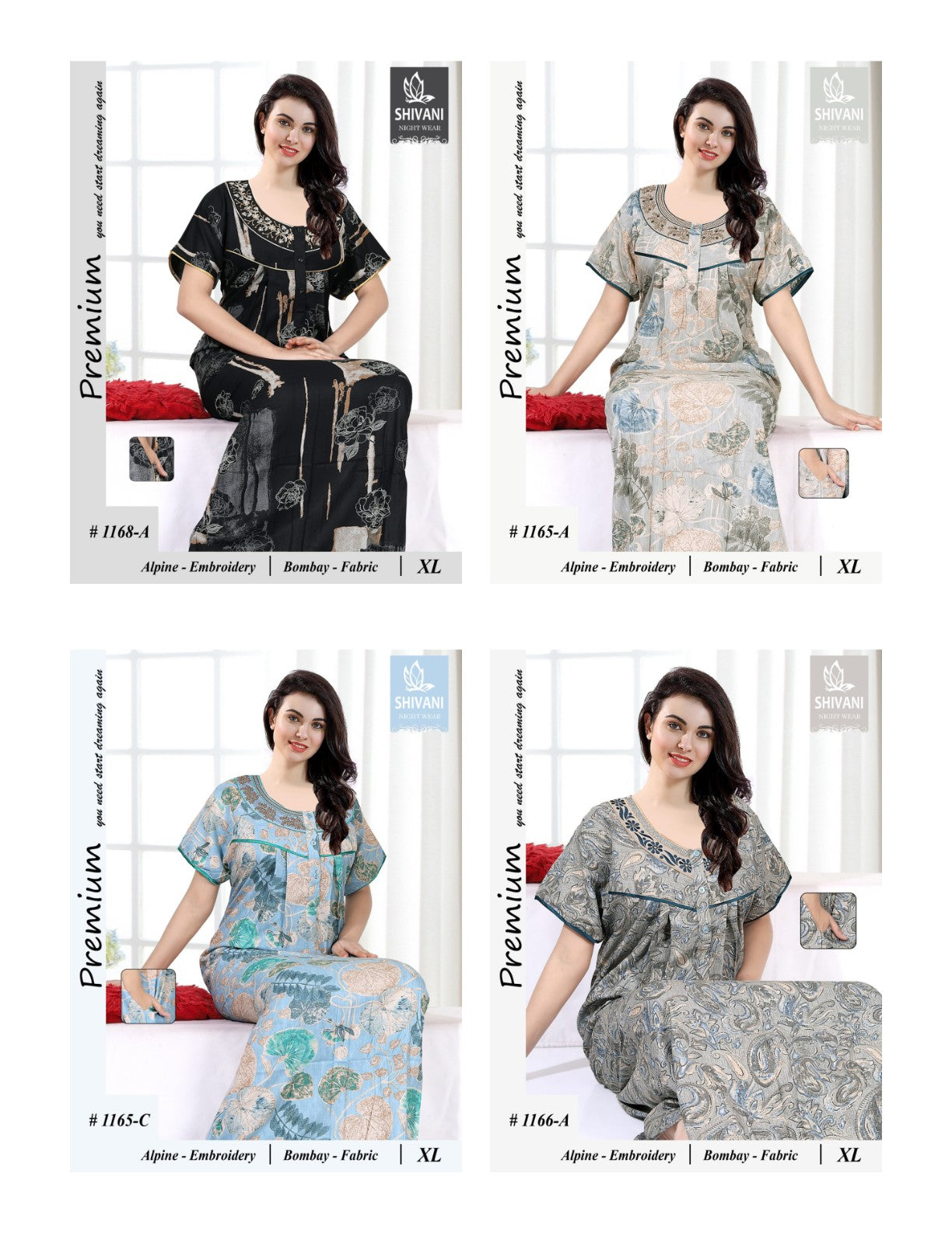 Alpine 0611 Shivani Bombay Night Gowns Supplier India