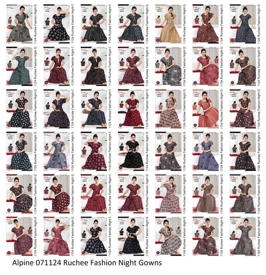 Alpine 071124 Ruchee Fashion Night Gowns Manufacturer India