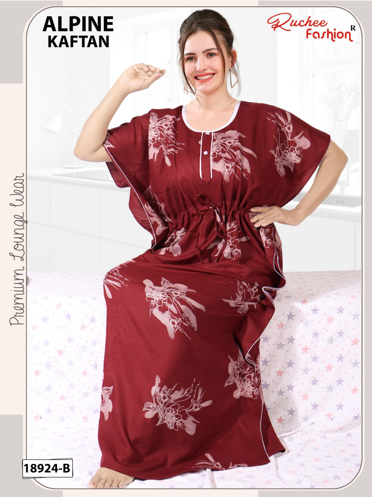 Alpine 0905 Ruchee Fashion Kaftan Nighty Supplier India