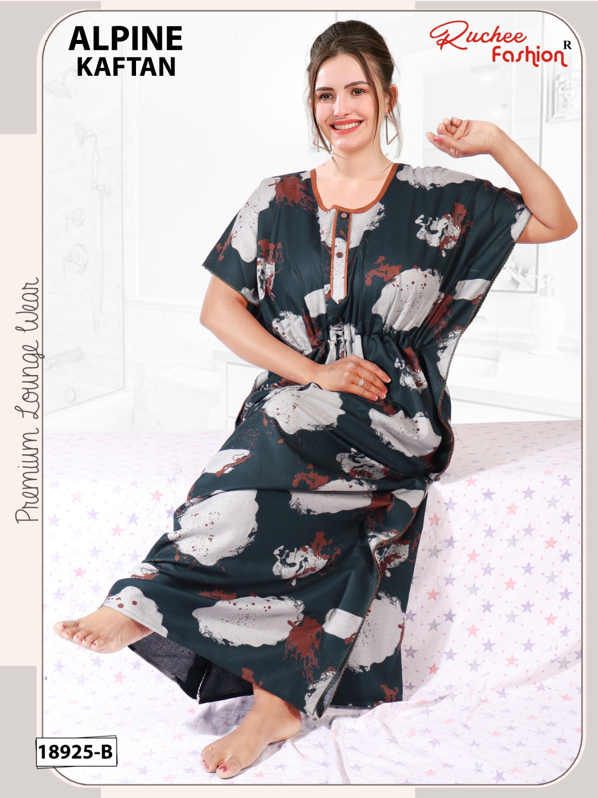 Alpine 0905 Ruchee Fashion Kaftan Nighty Supplier India