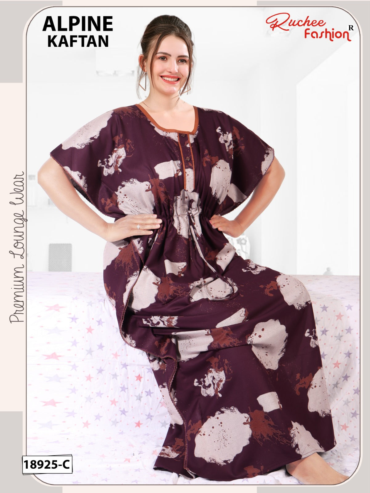 Alpine 0905 Ruchee Fashion Kaftan Nighty Supplier India
