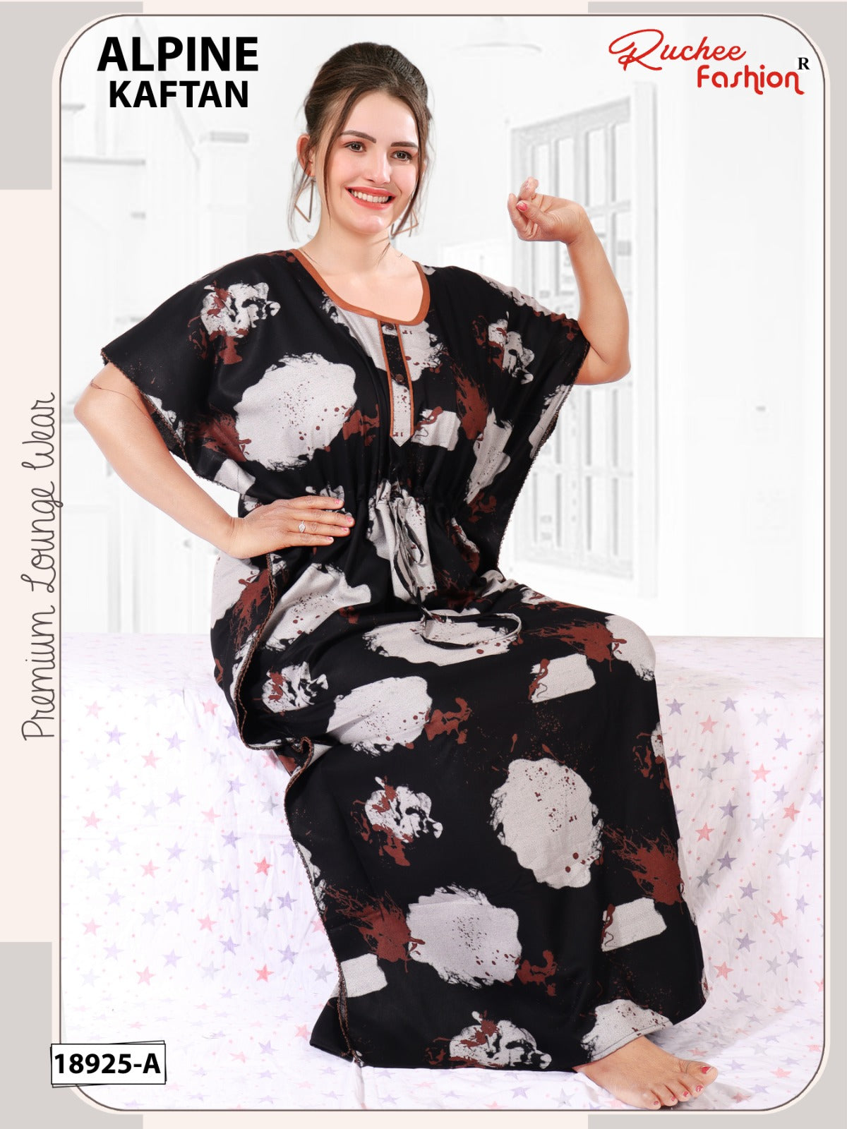 Alpine 0905 Ruchee Fashion Kaftan Nighty Supplier India