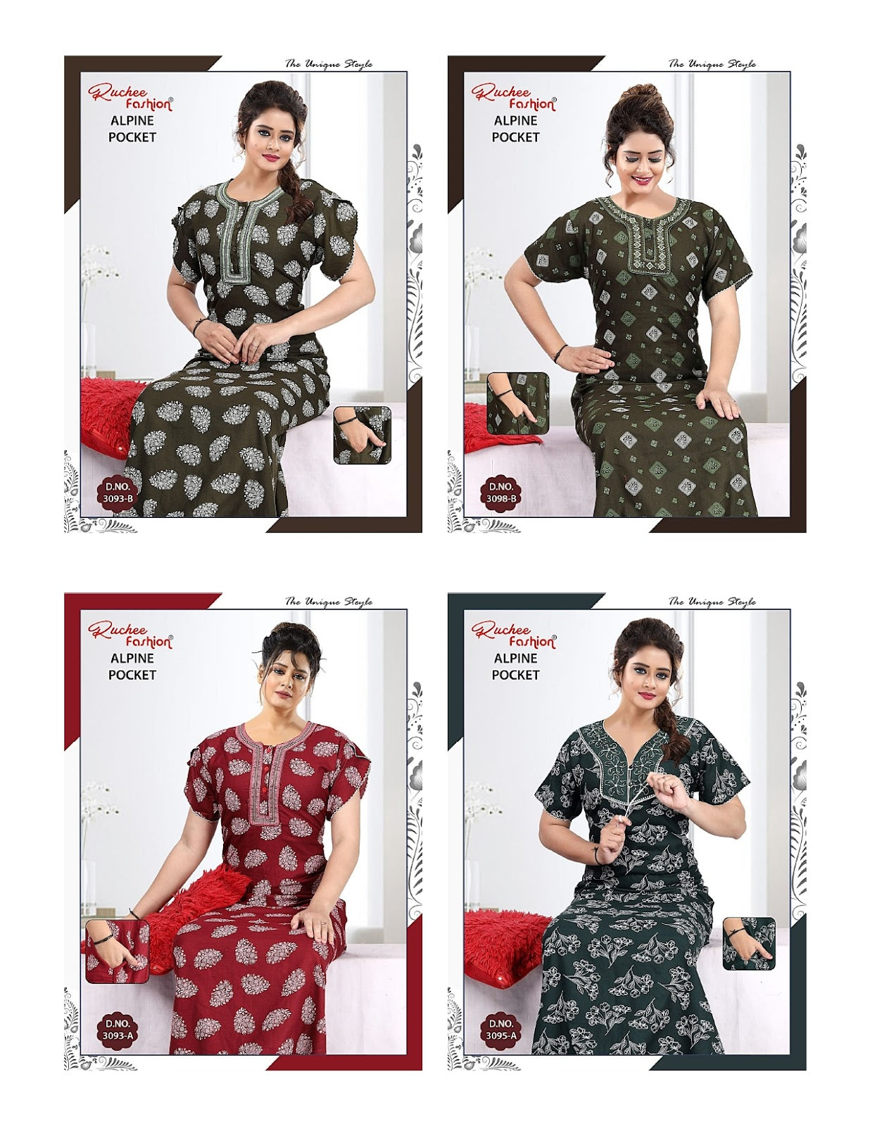 Alpine 100525 Ruchee Fashion Night Gowns Manufacturer