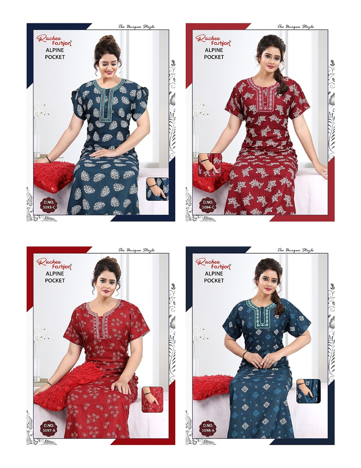 Alpine 100525 Ruchee Fashion Night Gowns Manufacturer