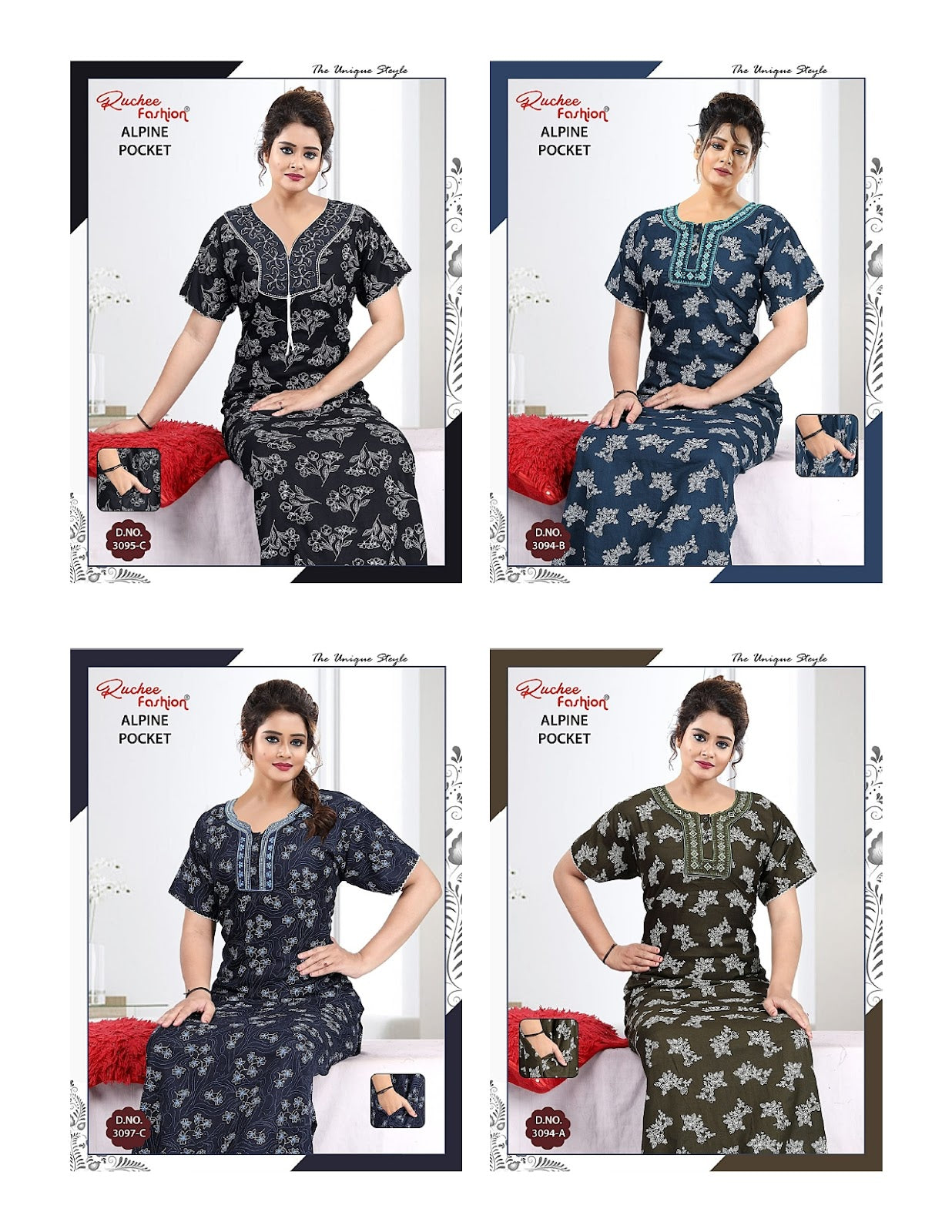 Alpine 100525 Ruchee Fashion Night Gowns Manufacturer
