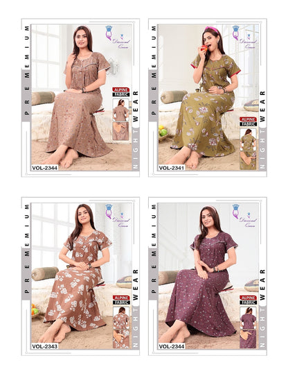 Alpine 100725 Diamond Queen Night Gowns Wholesale Rate