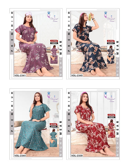 Alpine 100725 Diamond Queen Night Gowns Wholesale Rate