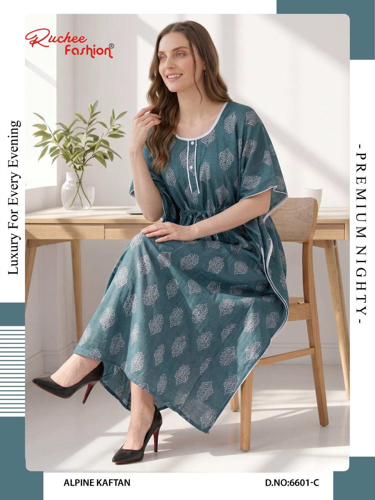 Alpine 120626 Ruchee Fashion Kaftan Nighty Wholesale