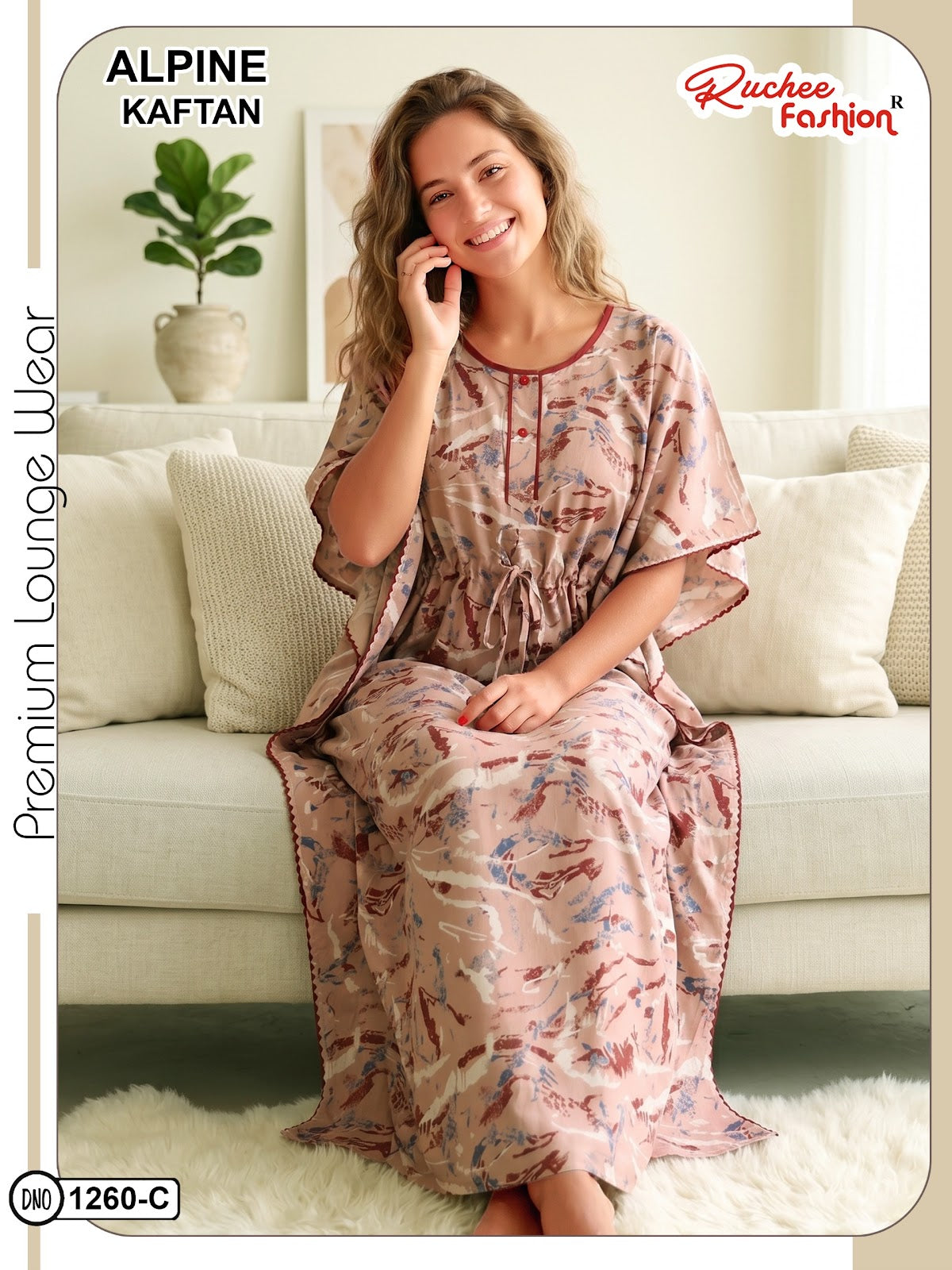 Alpine 120626 Ruchee Fashion Kaftan Nighty Wholesale