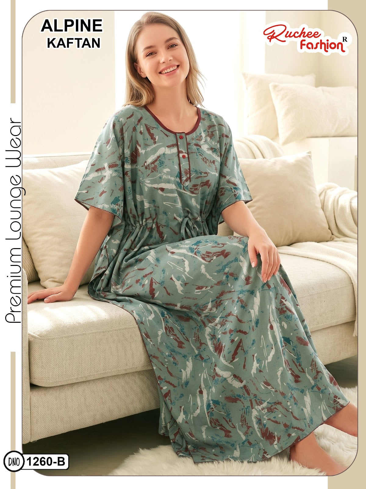 Alpine 120626 Ruchee Fashion Kaftan Nighty Wholesale