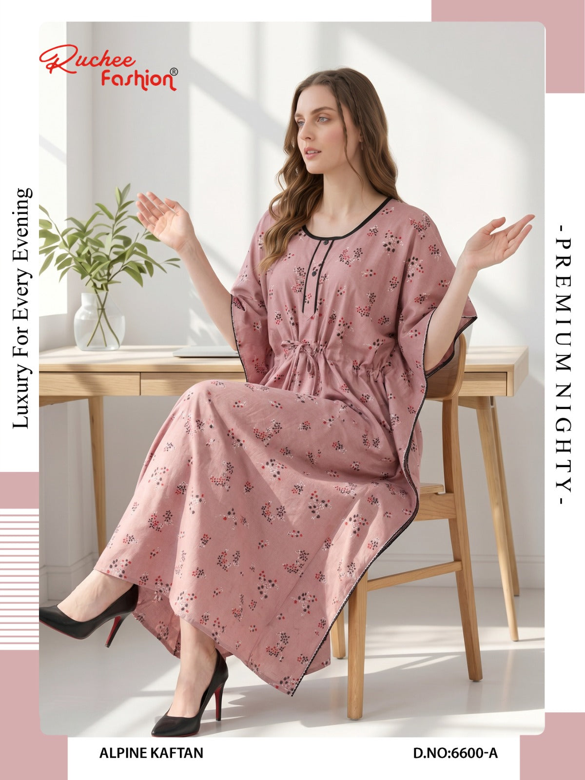 Alpine 120626 Ruchee Fashion Kaftan Nighty Wholesale