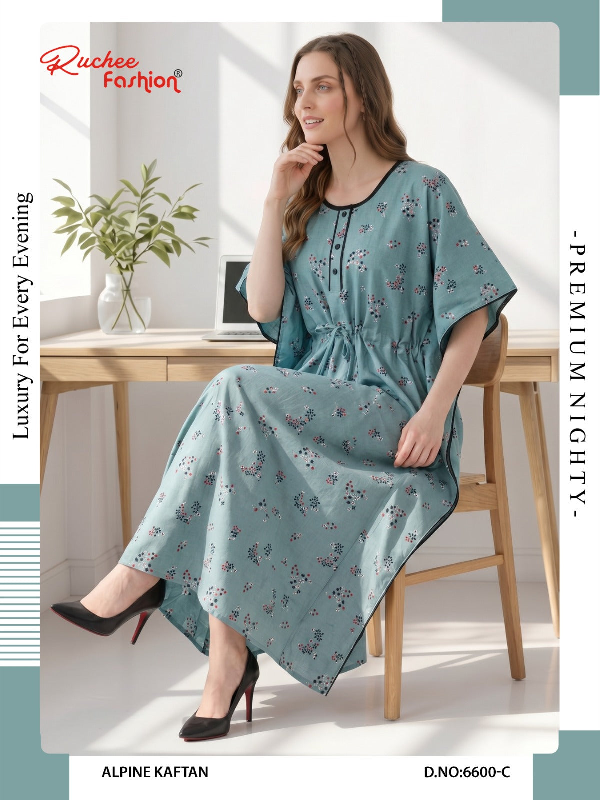 Alpine 120626 Ruchee Fashion Kaftan Nighty Wholesale