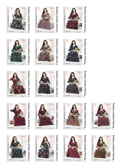 Alpine 1442-1447 Ruchee Fashion Feeding Night Gown Supplier Ahmedabad