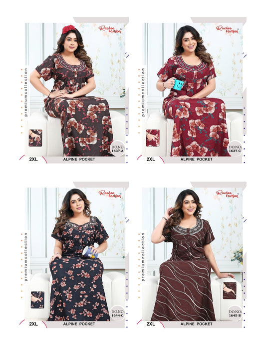 Alpine 1637-1645 Ruchee Fashion Night Gowns Manufacturer India