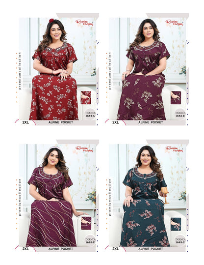 Alpine 1637-1645 Ruchee Fashion Night Gowns Manufacturer India