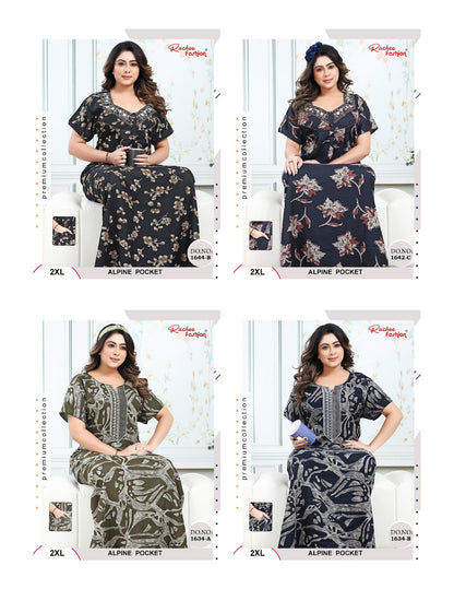 Alpine 1637-1645 Ruchee Fashion Night Gowns Manufacturer India