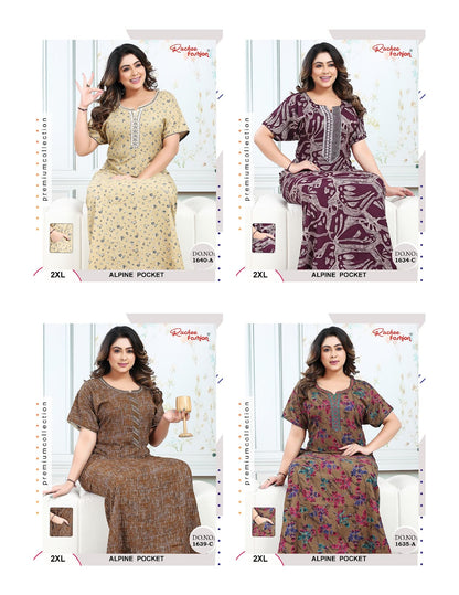 Alpine 1637-1645 Ruchee Fashion Night Gowns Manufacturer India