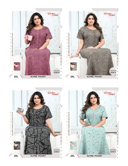 Alpine 1637-1645 Ruchee Fashion Night Gowns Manufacturer India