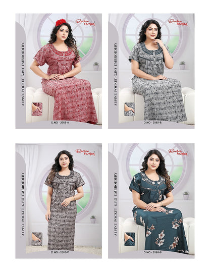 Alpine 171125 Ruchee Fashion Night Gowns Wholesale Rate